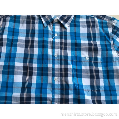 Man Short Sleeve Check Shirt